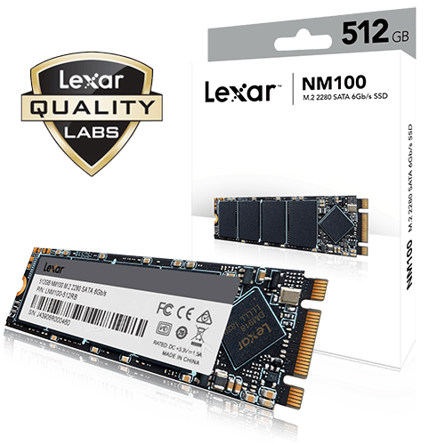 Lexar Internal 512GB SSD NM100 M.2 SATA III 2280